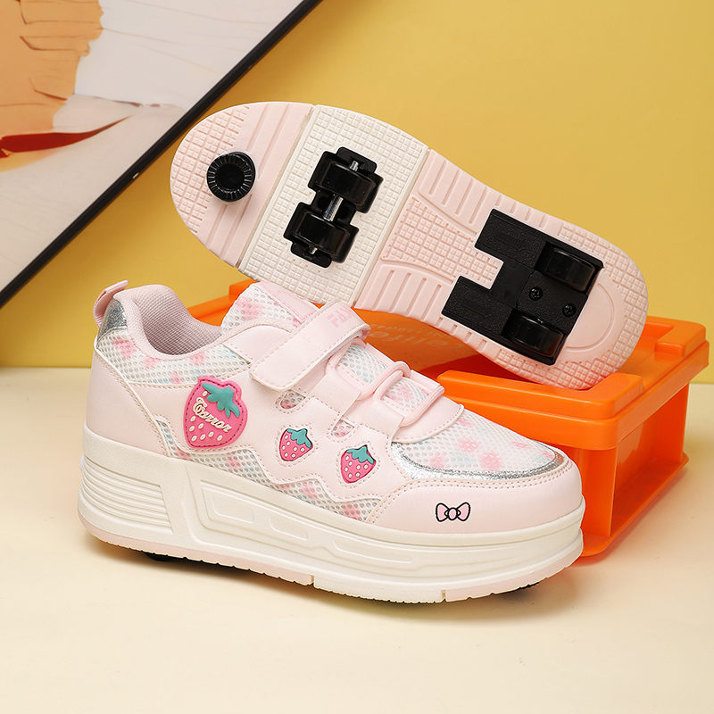Outdoor Sport For Kids - 2026 Strawberry Roller Skate Shoes Princess