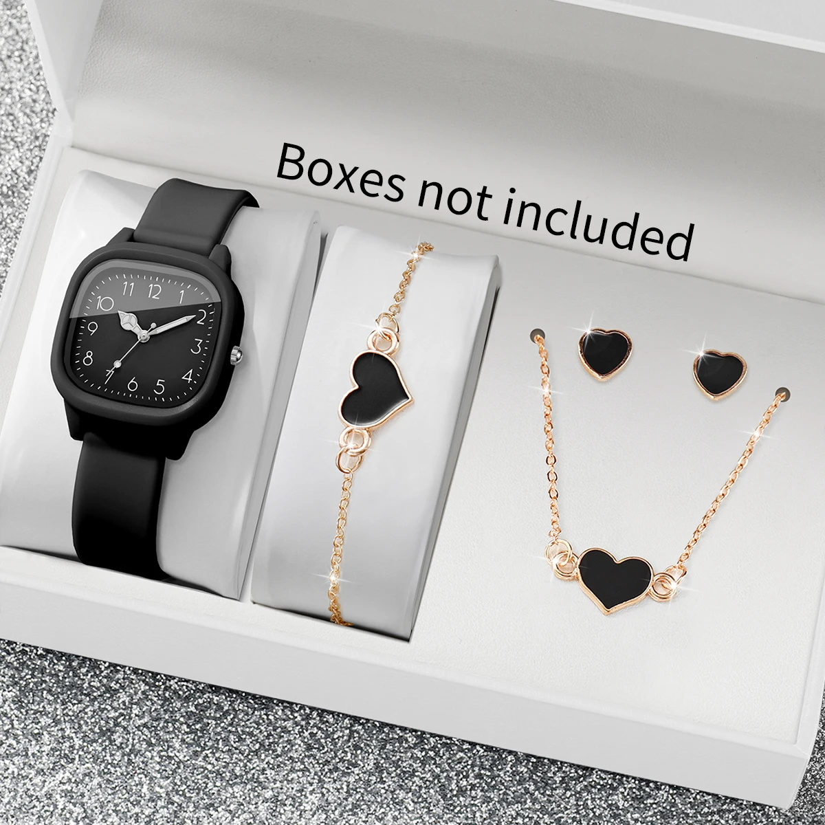 Outdoor Sport Watch - 5PCS Fashion Square Women Watches Heart
