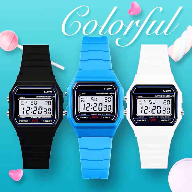 F-91W LED Electronic Watches f - đánh giá và giá Outdoor Sport Watch